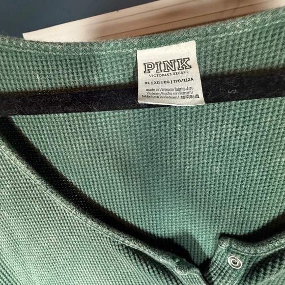 PINK VICTORIA SECRET tunic waffle knit long sleeve shirts - Picture 9 of 9